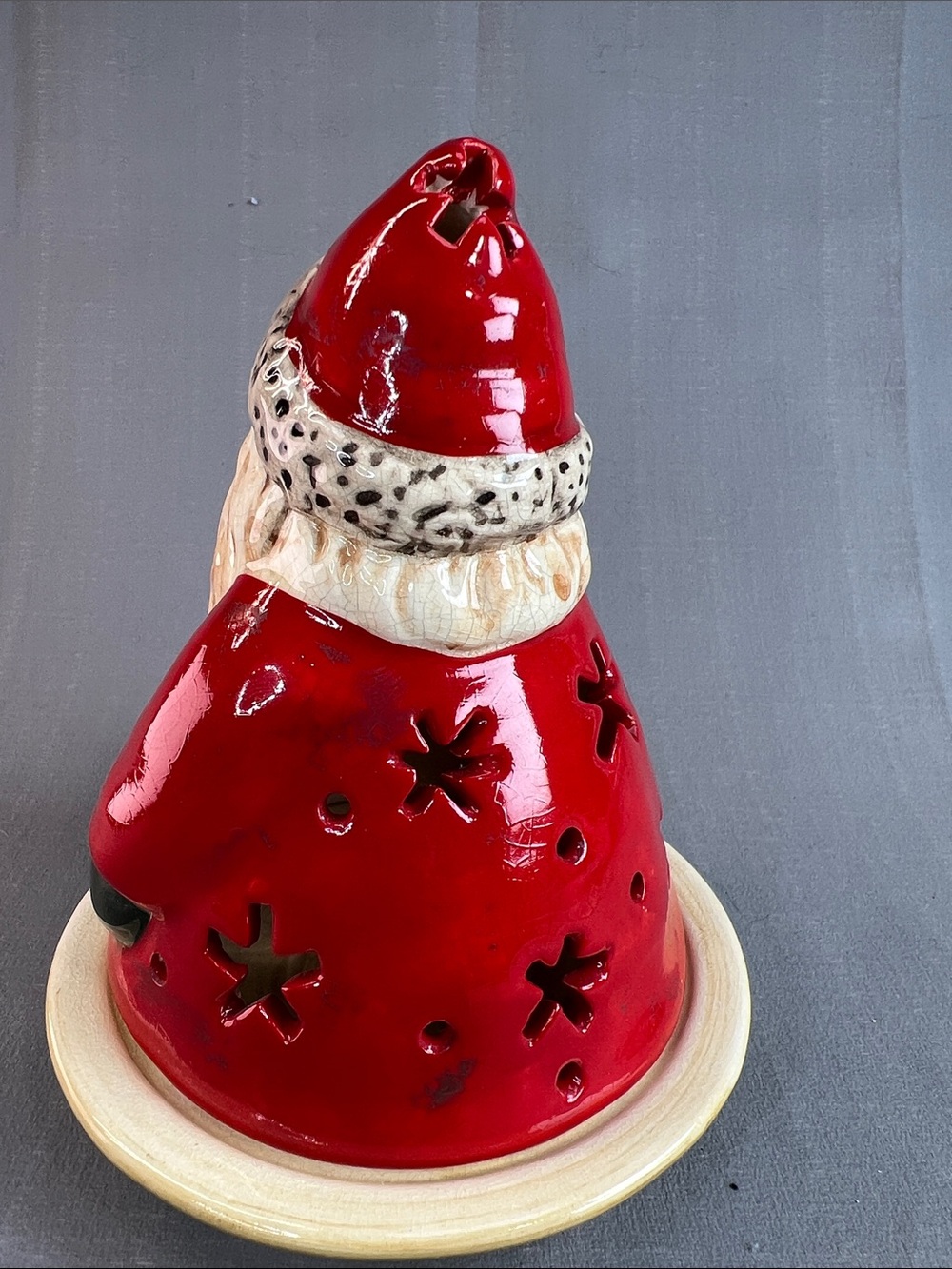 Santa Claus candle holder NWOT - Picture 3 of 7